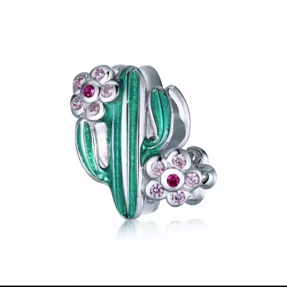 Cactus Silver Charm S925